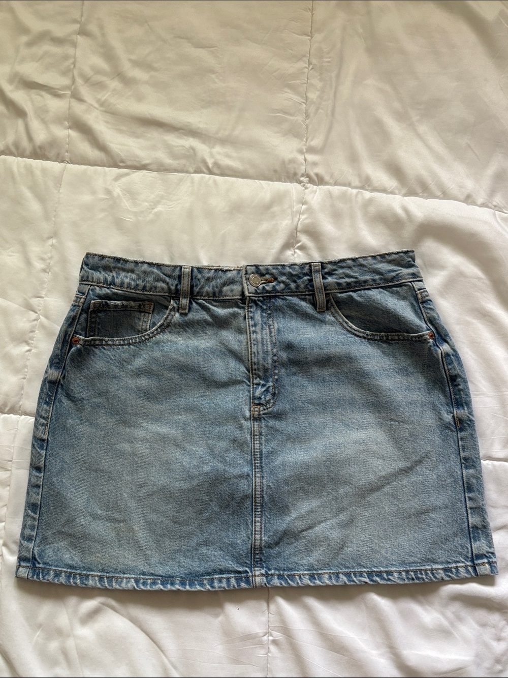 Dynamite Light Blue Denim Mini Skirt